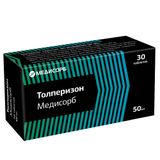 Толперизон Медисорб таблетки п/о плен. 50мг 30шт Толперизон Медисорб таблетки п/о плен. 50мг 30шт