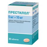 Престилол таблетки п/о плен. 5мг+10мг 30шт Престилол таблетки п/о плен. 5мг+10мг 30шт