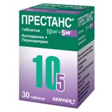 Престанс (амлодипин 10мг+периндоприл 5мг) таблетки 10мг+5мг 30шт