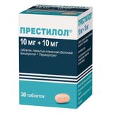 Престилол таблетки п/о плен. 10мг+10мг 30шт Престилол таблетки п/о плен. 10мг+10мг 30шт