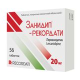 Занидип-Рекордати таблетки п/о плен. 20мг 56шт