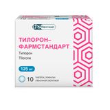 Тилорон-Фармстандарт таблетки, покрытые пленочной оболочкой 125мг 10шт Тилорон-Фармстандарт таблетки, покрытые пленочной оболочкой 125мг 10шт