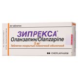 Зипрекса таблетки п/о плен. 5мг 28шт Зипрекса таблетки п/о плен. 5мг 28шт