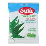 Леденцы фруктовые с витамином С эвкалипт без сахара Sula/Сула 60г Леденцы фруктовые с витамином С эвкалипт без сахара Sula/Сула 60г