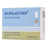 Норбактин таблетки п/о плен. 400мг 10шт Норбактин таблетки п/о плен. 400мг 10шт