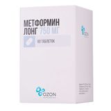 Метформин Лонг таблетки с пролонгированным высвобождением 750мг 60шт Метформин Лонг таблетки с пролонгированным высвобождением 750мг 60шт