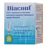 Тест-полоски к глюкометру Diacont/Диаконт 50шт (0754) Тест-полоски к глюкометру Diacont/Диаконт 50шт (0754)