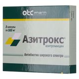 Азитрокс капсулы 500мг 3шт