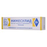 Нимесулид гель для наружного применения 1% 30г Нимесулид гель для наружного применения 1% 30г