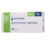 Монтелукаст-Вертекс таблетки п/о плен. 10мг 30шт Монтелукаст-Вертекс таблетки п/о плен. 10мг 30шт