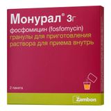 Монурал гранулы для приготовления раствора для приема внутрь 3000мг 2шт