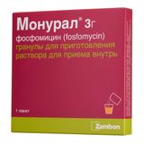 Монурал гранулы для приготовления раствора для приема внутрь 3000мг Монурал гранулы для приготовления раствора для приема внутрь 3000мг