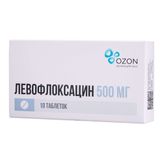 Левофлоксацин таблетки п/о плен. 500мг 10шт Левофлоксацин таблетки п/о плен. 500мг 10шт