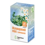 Мох исландский с ромашкой Health Здоровье фильтр-пакеты 1,5г 20шт Мох исландский с ромашкой Health Здоровье фильтр-пакеты 1,5г 20шт