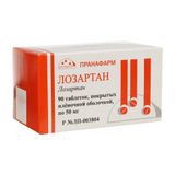 Лозартан таблетки п/о плен. 50мг 90шт Лозартан таблетки п/о плен. 50мг 90шт