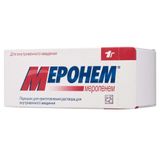 Меронем порошок для приг. раствора для в/в введ. 1000мг 10шт Меронем порошок для приг. раствора для в/в введ. 1000мг 10шт