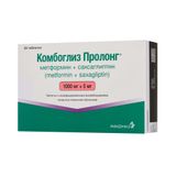 Комбоглиз пролонг таблетки п/о плен. с модиф. высвоб. 1000мг+5мг 28шт Комбоглиз пролонг таблетки п/о плен. с модиф. высвоб. 1000мг+5мг 28шт