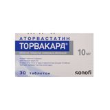 Торвакард таблетки п/о плен. 10мг 30шт