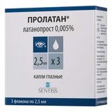 Пролатан капли глазные 0,005% 2,5мл 3шт Пролатан капли глазные 0,005% 2,5мл 3шт