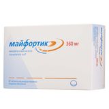 Майфортик таблетки кишечнорастворимые, покрытые оболочкой 360мг 60шт Майфортик таблетки кишечнорастворимые, покрытые оболочкой 360мг 60шт