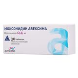 Моксонидин Авексима таблетки п/о плен. 0,4мг 30шт Моксонидин Авексима таблетки п/о плен. 0,4мг 30шт