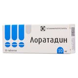 Лоратадин таблетки 10мг 30шт Лоратадин таблетки 10мг 30шт