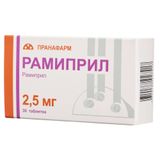 Рамиприл таблетки 2,5мг 30шт Рамиприл таблетки 2,5мг 30шт