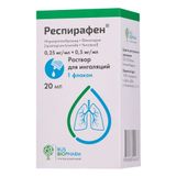 Респирафен раствор для ингаляций 0,25мг/мл+0,5мг/мл 20мл Респирафен раствор для ингаляций 0,25мг/мл+0,5мг/мл 20мл