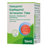 Леводопа+Карбидопа+Энтакапон-Тева таблетки п/о плен. 150мг+37,5мг+200мг 30шт Леводопа+Карбидопа+Энтакапон-Тева таблетки п/о плен. 150мг+37,5мг+200мг 30шт