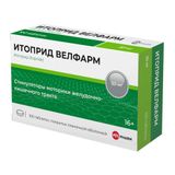 Итоприд Велфарм таблетки, покрытые пленочной оболочкой 50мг 100шт Итоприд Велфарм таблетки, покрытые пленочной оболочкой 50мг 100шт