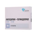 Амлодипин+Периндоприл таблетки 5мг+8мг 30шт Амлодипин+Периндоприл таблетки 5мг+8мг 30шт