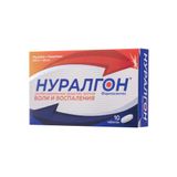 Нуралгон Фармасинтез таблетки п/о плен. 400мг+325мг 10шт Нуралгон Фармасинтез таблетки п/о плен. 400мг+325мг 10шт
