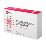 Аторвастатин Велфарм таблетки п/о плен. 10мг 30шт Аторвастатин Велфарм таблетки п/о плен. 10мг 30шт