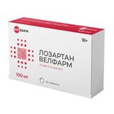 Лозартан Велфарм таблетки п/о плен. 100мг 30шт Лозартан Велфарм таблетки п/о плен. 100мг 30шт