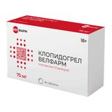 Клопидогрел Велфарм таблетки п/о плен. 75мг 84шт Клопидогрел Велфарм таблетки п/о плен. 75мг 84шт