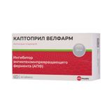 Каптоприл Велфарм таблетки 25мг 40шт Каптоприл Велфарм таблетки 25мг 40шт