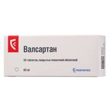 Валсартан таблетки, покрытые пленочной оболочкой 80мг 30шт Валсартан таблетки, покрытые пленочной оболочкой 80мг 30шт