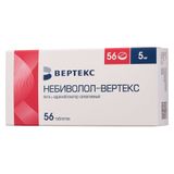 Небиволол-Вертекс таблетки 5мг 56шт Небиволол-Вертекс таблетки 5мг 56шт