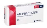 Аторвастатин-Вертекс таблетки п/о плен. 40мг 30шт Аторвастатин-Вертекс таблетки п/о плен. 40мг 30шт