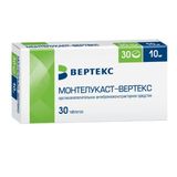 Монтелукаст-Вертекс таблетки п/о плен. 10мг 30шт Монтелукаст-Вертекс таблетки п/о плен. 10мг 30шт