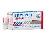 Виферон суппозитории ректальные 3000000МЕ 10шт Виферон суппозитории ректальные 3000000МЕ 10шт