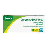 Силденафил-Тева таблетки п/о плен. 100мг 12шт Силденафил-Тева таблетки п/о плен. 100мг 12шт