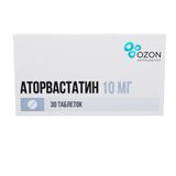 Аторвастатин таблетки, покрытые пленочной оболочкой 10мг 30шт