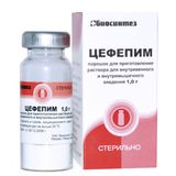 Цефепим порошок для приг. раствора для в/в и в/м введ. 1000мг Цефепим порошок для приг. раствора для в/в и в/м введ. 1000мг