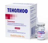 Тенолиоф лиофилизат для приг. раствора для в/в и в/м введ. 20мг 3шт+Вода для инъекций 2мл 3шт Тенолиоф лиофилизат для приг. раствора для в/в и в/м введ. 20мг 3шт+Вода для инъекций 2мл 3шт