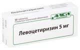Левоцетиризин таблетки п/о плен. 5мг 30шт Левоцетиризин таблетки п/о плен. 5мг 30шт