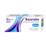 Вазотайм таблетки п/о плен. 0,4мг 30шт Вазотайм таблетки п/о плен. 0,4мг 30шт