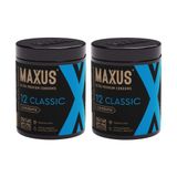 2Х Презервативы гладкие классические Classic Maxus/Максус 12шт