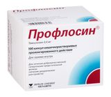 Профлосин капсулы кишечнорастворимые с пролонгированным высвобождением 0,4мг 100шт Профлосин капсулы кишечнорастворимые с пролонгированным высвобождением 0,4мг 100шт