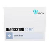 Пароксетин таблетки п/о плен. 20мг 30шт Пароксетин таблетки п/о плен. 20мг 30шт